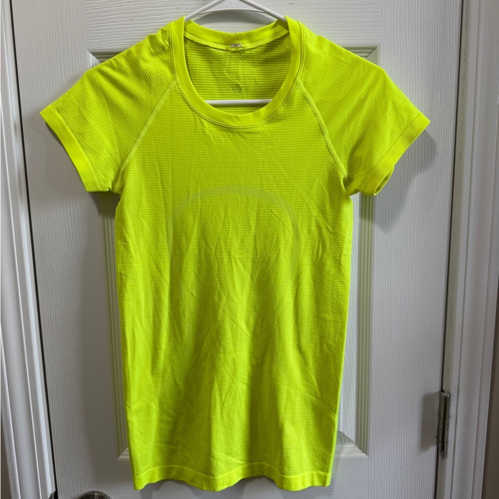 Lululemon Athletica Neon Yellow Short Sleeve Tee